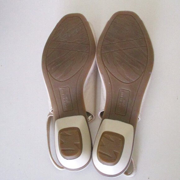 Anne Klein iflex "Ludwik" Womens Almond Leather Slingback Peep Flat NWD - 7.5M - Picture 10 of 10